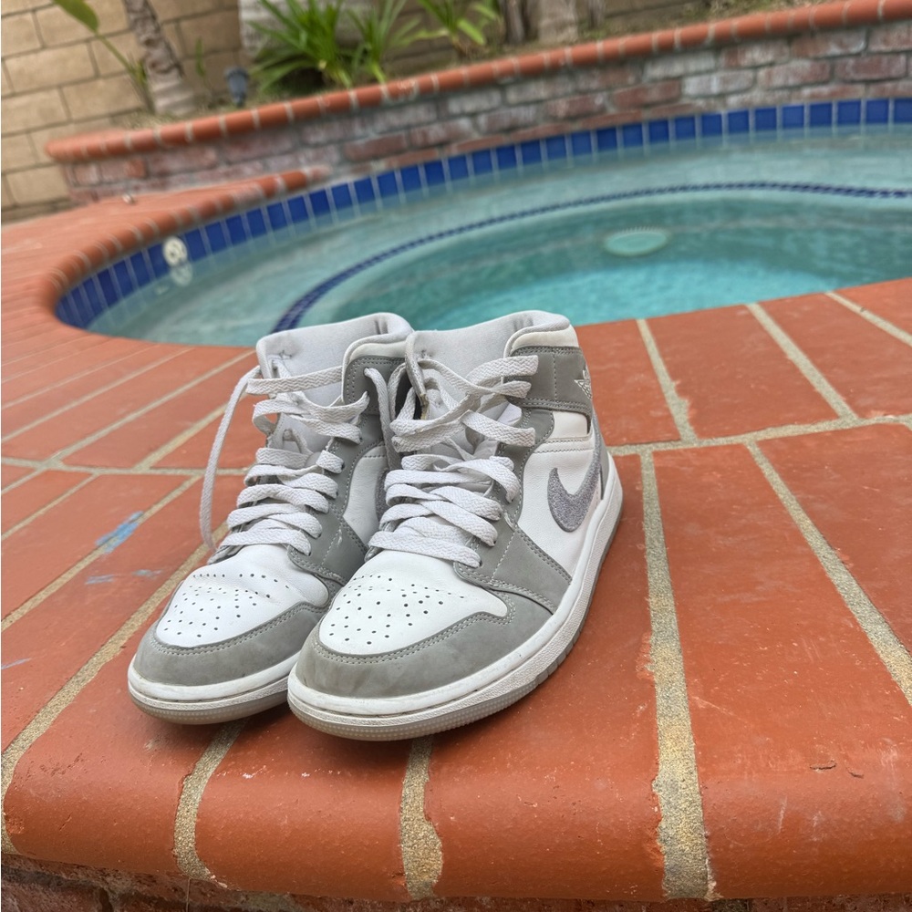 Nike High-Top Sneakers - Gray and White